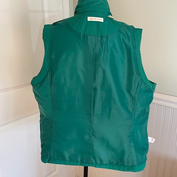 Coldwater Creek Women’s Jade Green Vest Large - Picture 12 of 14